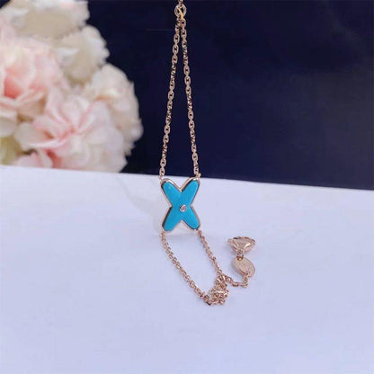 [LORA]JEUX BRACELET TURQUOISE PINK GOLD 1 DIAMOND