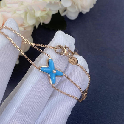 [LORA]JEUX BRACELET TURQUOISE PINK GOLD 1 DIAMOND