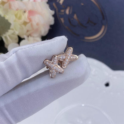 [LORA]JEUX DE PINK GOLD DIAMOND EARRINGS