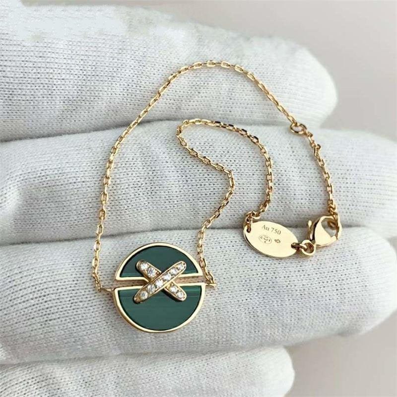 [LORA]JEUX DE BRACELET MALACHITE PINK GOLD DIAMONDS
