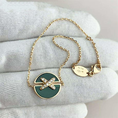 [LORA]JEUX DE BRACELET MALACHITE PINK GOLD DIAMONDS