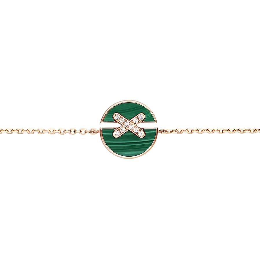 [LORA]JEUX DE BRACELET MALACHITE PINK GOLD DIAMONDS
