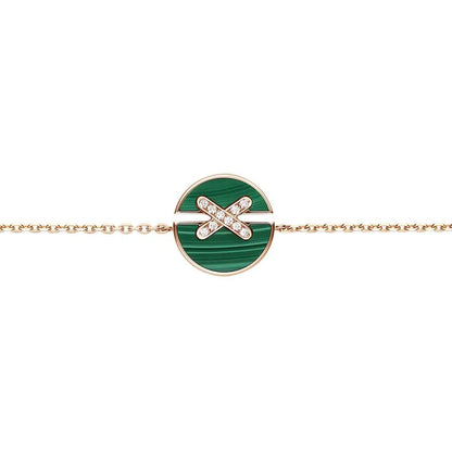[LORA]JEUX DE BRACELET MALACHITE PINK GOLD DIAMONDS
