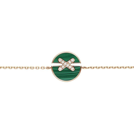 [LORA]JEUX DE BRACELET MALACHITE PINK GOLD DIAMONDS
