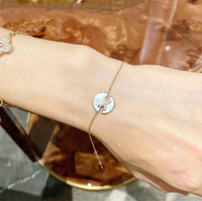 [LORA]JEUX DE BRACELET MOP PINK GOLD DIAMONDS