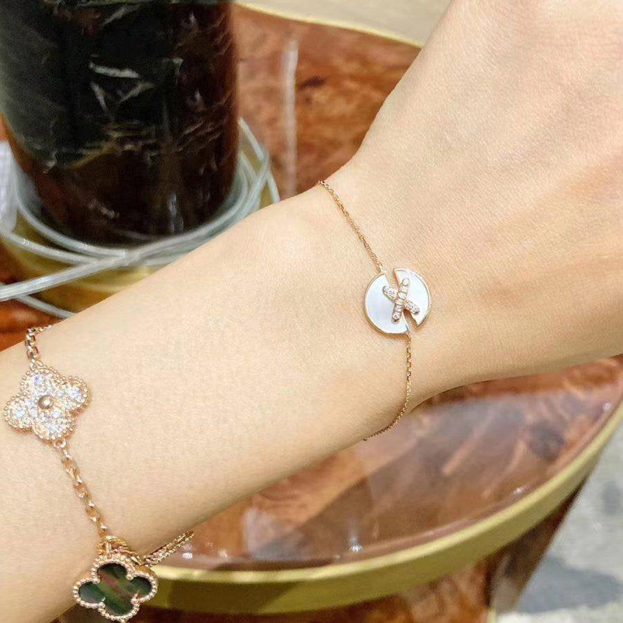 [LORA]JEUX DE BRACELET MOP PINK GOLD DIAMONDS