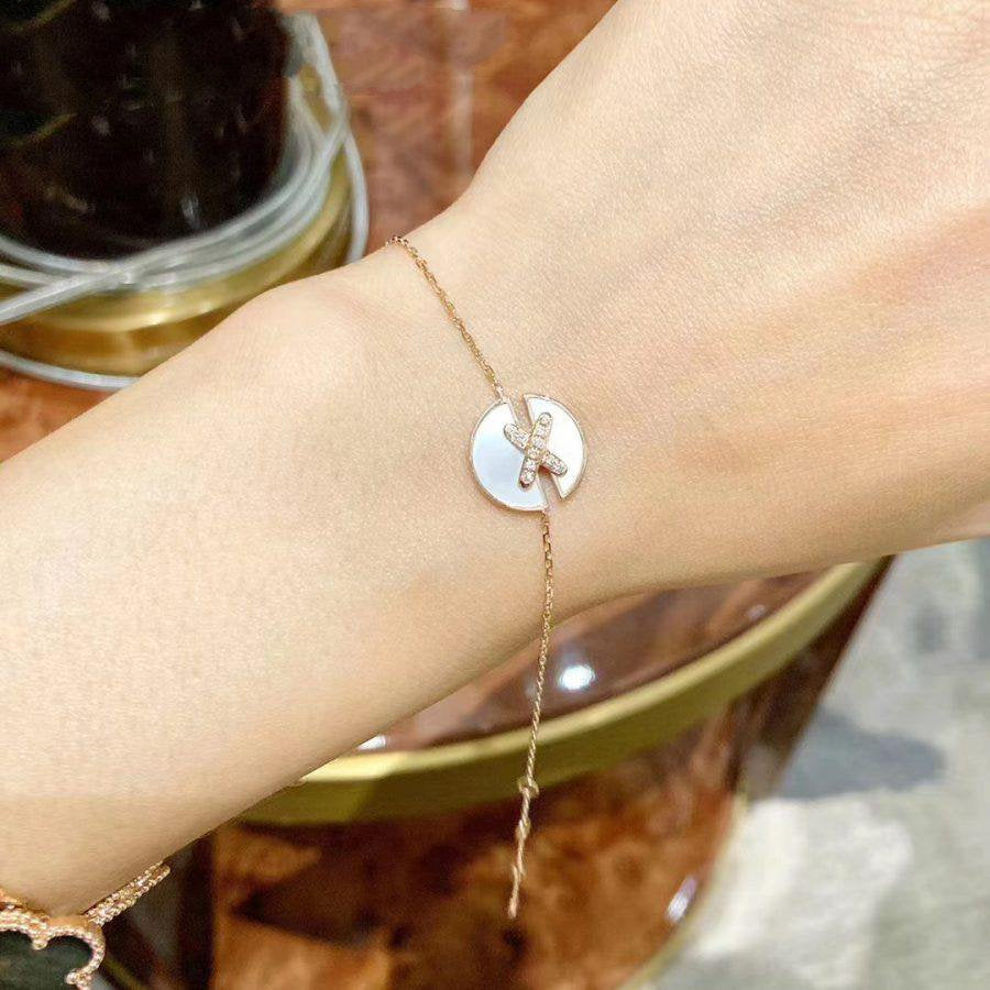 [LORA]JEUX DE BRACELET MOP PINK GOLD DIAMONDS