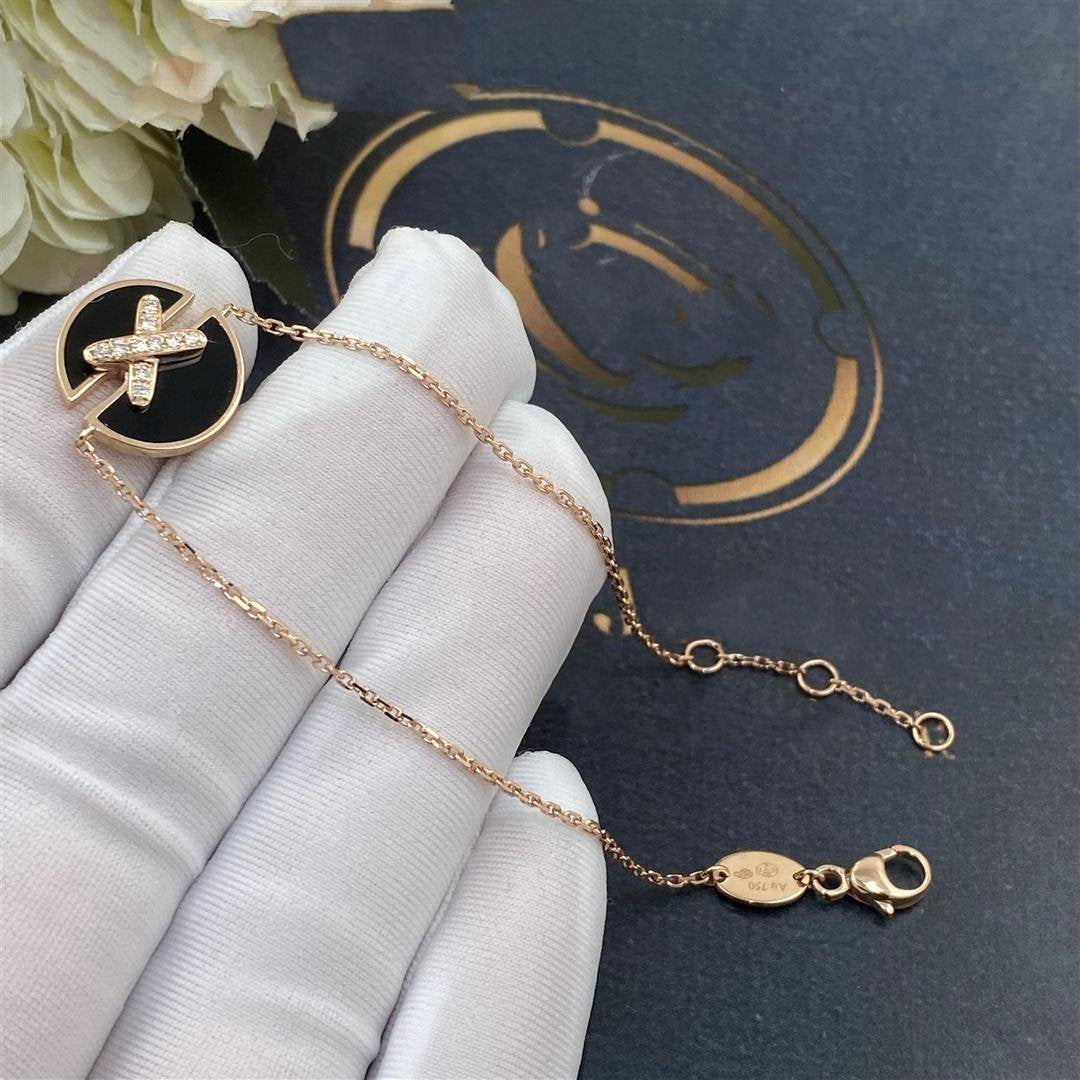 [LORA]JEUX DE BRACELET ONYX PINK GOLD DIAMOND