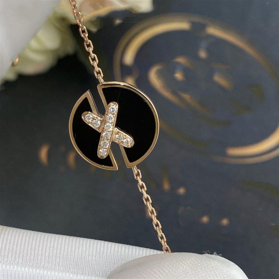 [LORA]JEUX DE BRACELET ONYX PINK GOLD DIAMOND