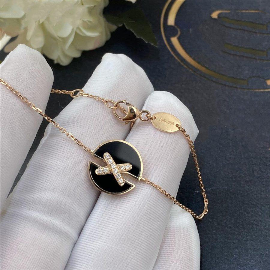 [LORA]JEUX DE BRACELET ONYX PINK GOLD DIAMOND