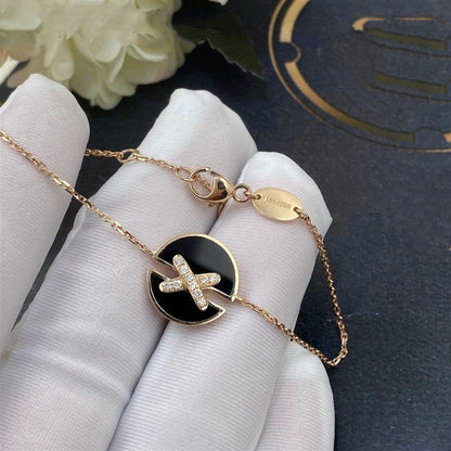 [LORA]JEUX DE BRACELET ONYX PINK GOLD DIAMOND