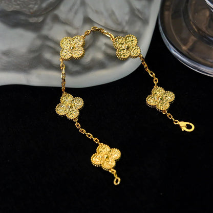 [LORA]CLOVER 5 MOTIFS BRONZING BRACELET