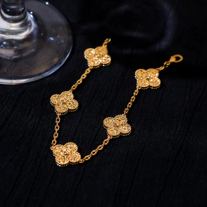 [LORA]CLOVER 5 MOTIFS BRONZING BRACELET