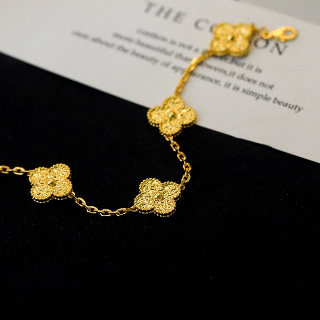 [LORA]CLOVER 5 MOTIFS BRONZING BRACELET