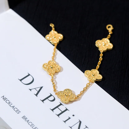 [LORA]CLOVER 5 MOTIFS BRONZING BRACELET