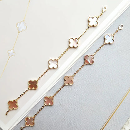 [LORA]CLOVER 5 PINK MOP BRACELET
