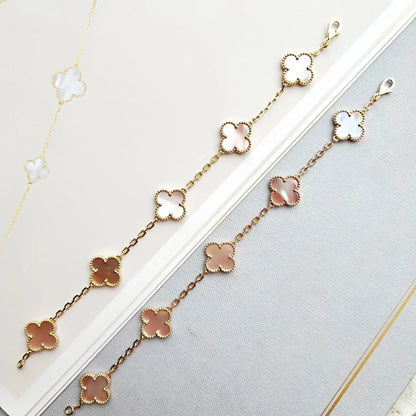 [Lora] CLOVER 5 MOTIFS  PINK MOP BRACELET COLLECTION
