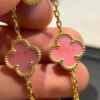 [Lora] CLOVER 5 MOTIFS  PINK MOP BRACELET COLLECTION