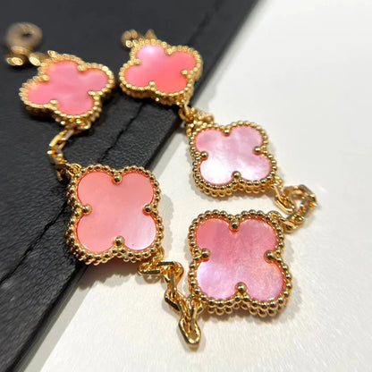 [Lora] CLOVER 5 MOTIFS  PINK MOP BRACELET COLLECTION