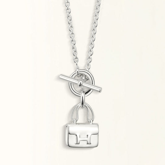 [LORA]POP H PEDANT SILVER NECKLACE