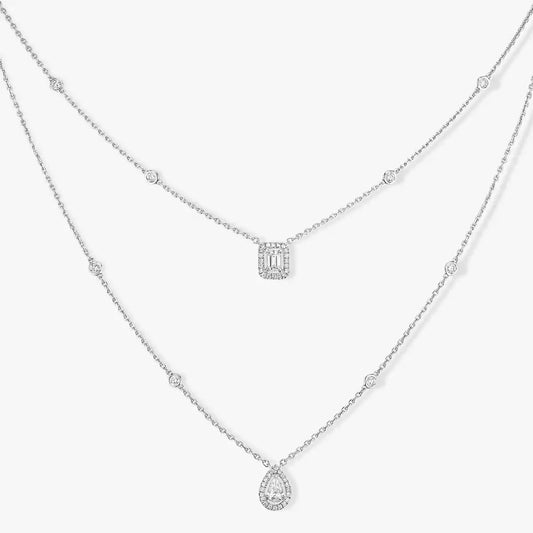 [LORA] Diamond Necklace My Twin 2 Rows