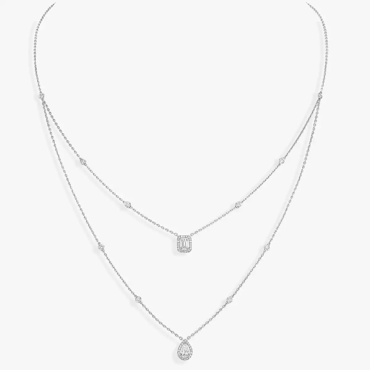 [LORA] Diamond Necklace My Twin 2 Rows