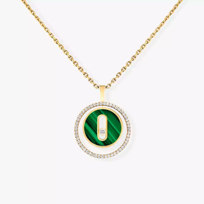 [LORA] Lucky Move Diamond Necklace in Rose Gold and White Mother-of-Pearl