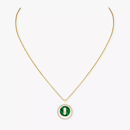 [LORA] Lucky Move Diamond Necklace in Rose Gold and White Mother-of-Pearl