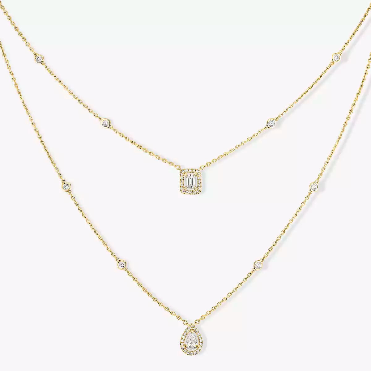 [LORA] Diamond Necklace My Twin 2 Rows