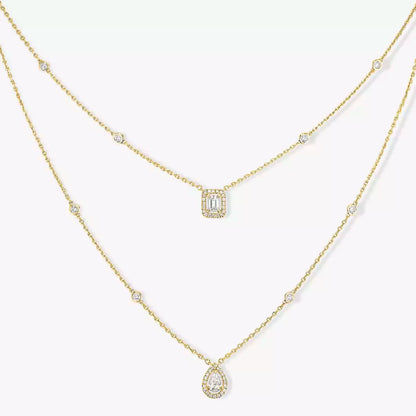 [LORA] Diamond Necklace My Twin 2 Rows