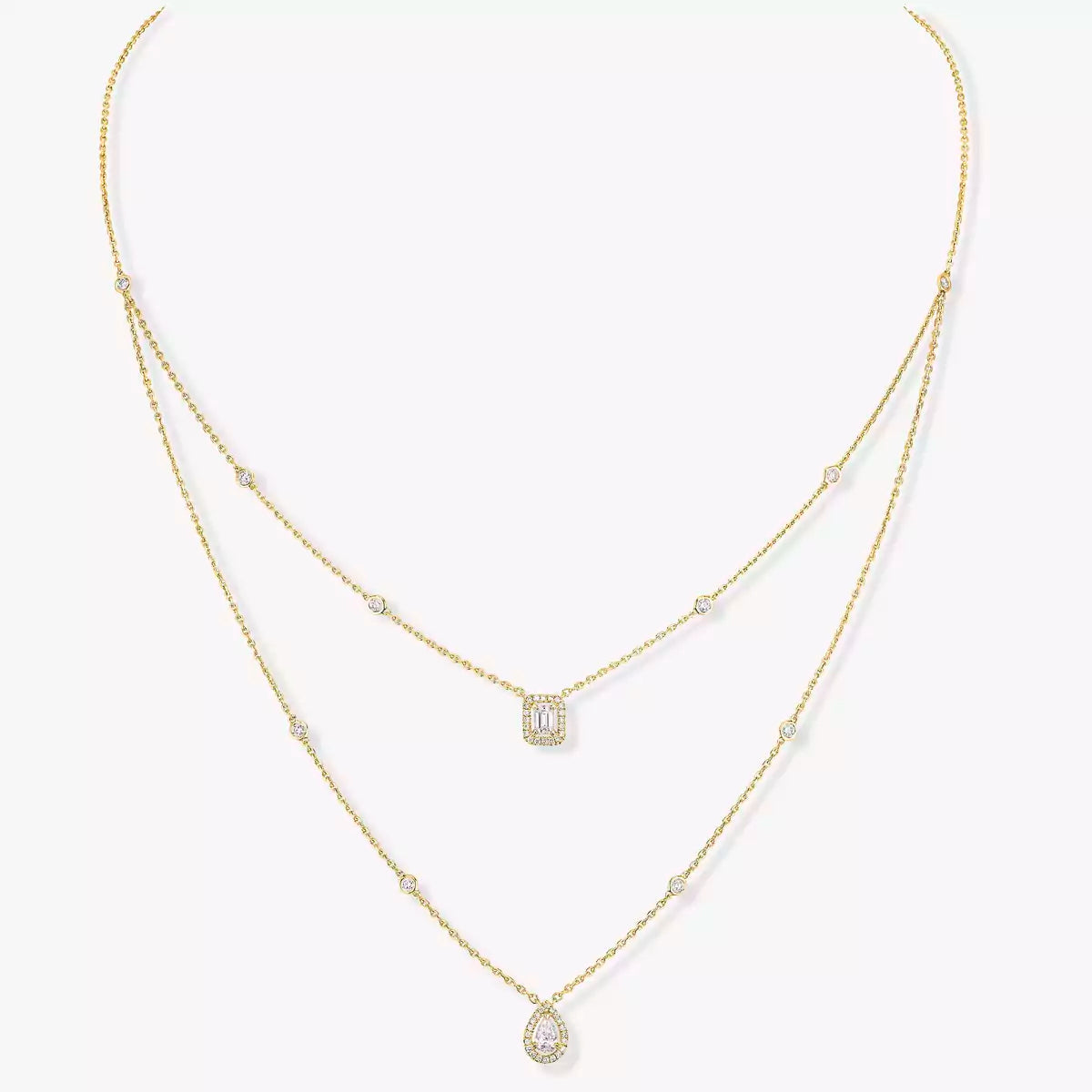[LORA] Diamond Necklace My Twin 2 Rows