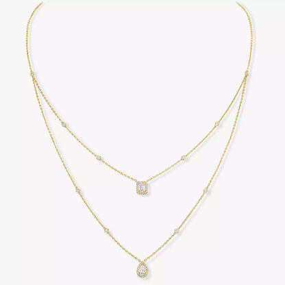 [LORA] Diamond Necklace My Twin 2 Rows