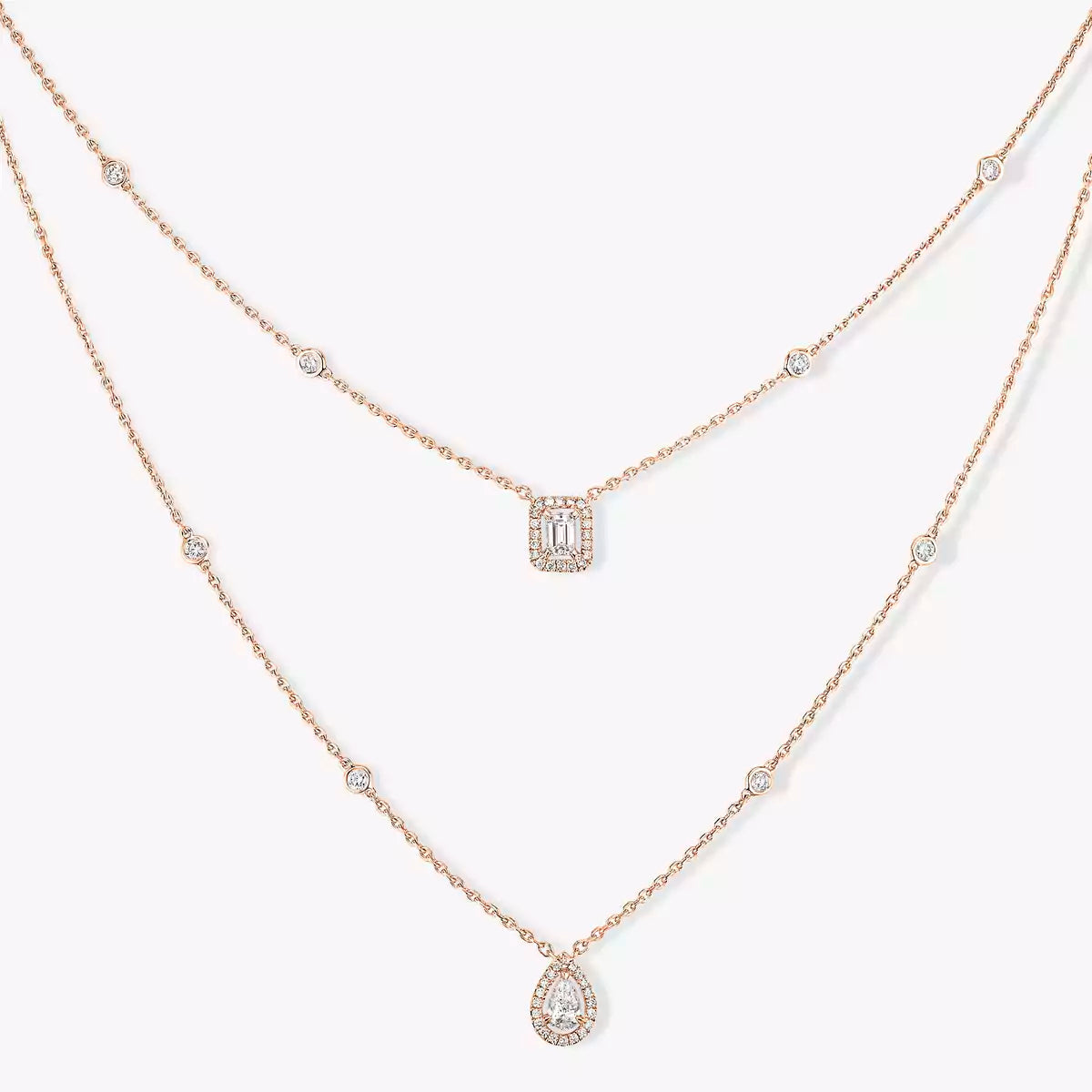 [LORA] Diamond Necklace My Twin 2 Rows