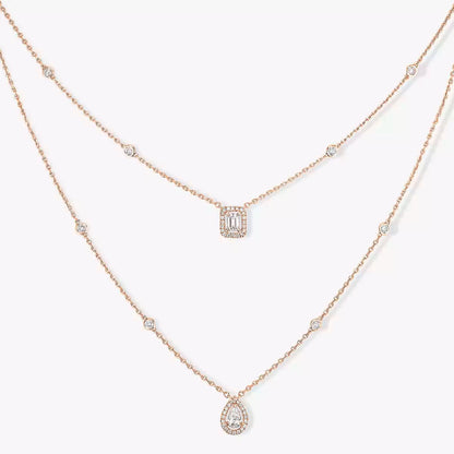 [LORA] Diamond Necklace My Twin 2 Rows