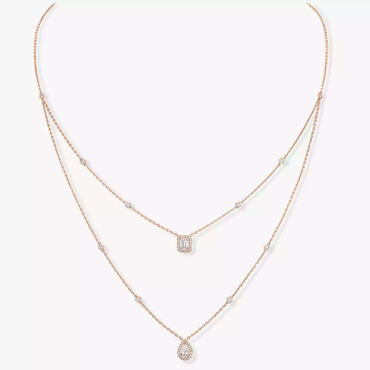 [LORA] Diamond Necklace My Twin 2 Rows