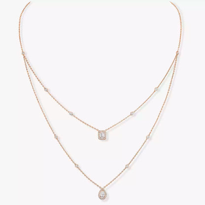 [LORA] Diamond Necklace My Twin 2 Rows