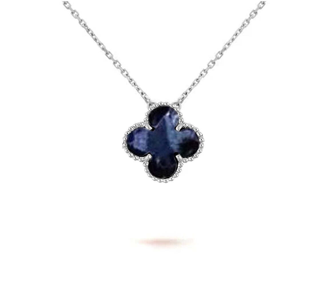 [Lora]CLOVER 15MM NECKLACE SILVER COLLECTION