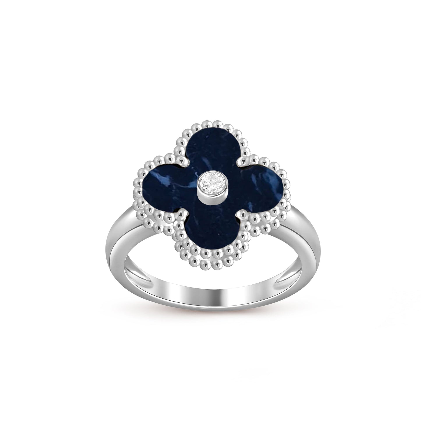 [Lora]CLOVER SILVER DIOMND RING COLLECTION