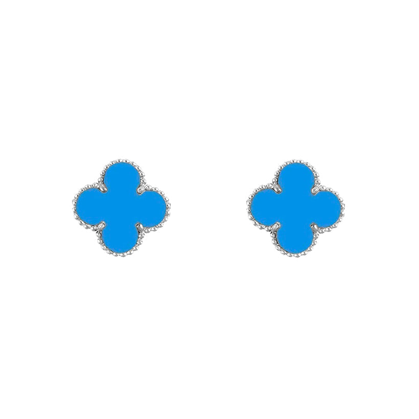 [Lora]CLOVER SILVER 15MM EARRINGS COLLECTION