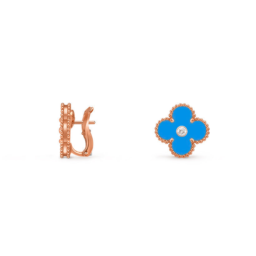 [Lora]CLOVER 15MM MOP DIAMOND EARRINGS COLLECTION