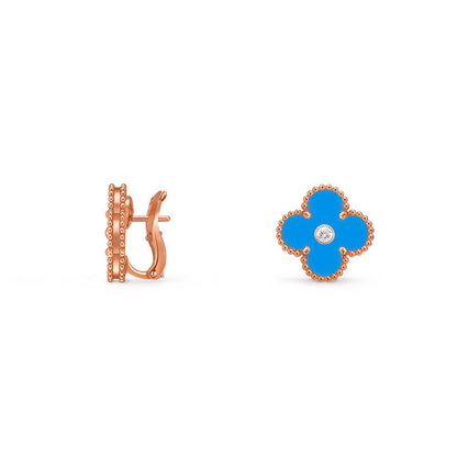 [Lora]CLOVER 15MM MOP DIAMOND EARRINGS COLLECTION