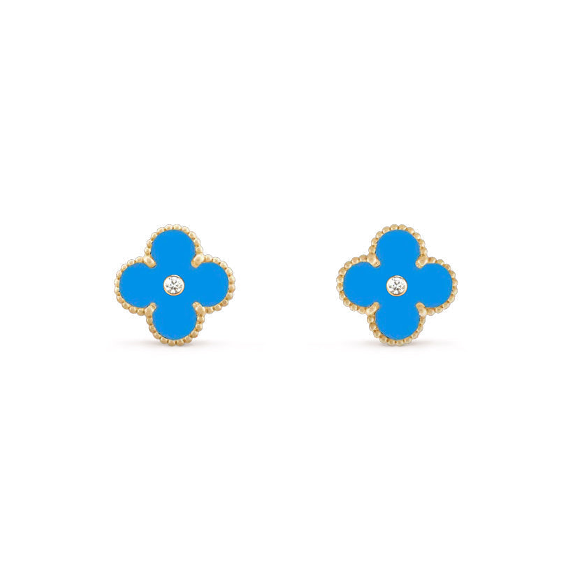 [Lora]CLOVER  15MM DIAMOND EARRINGS COLLECTION