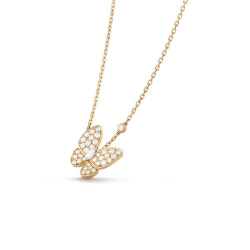 [Lora]BUTTERFLY DIAMOND NECKLACE