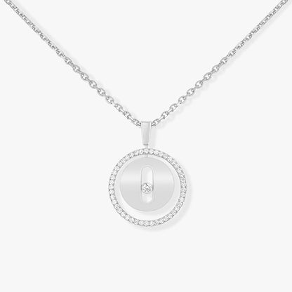 [LORA] LUCKY MOVE PM NECKLACE SILVER DIAMOND