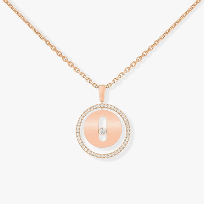[LORA] LUCKY MOVE PM NECKLACE PINK GOLD DIAMOND