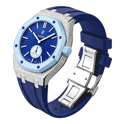 Royal Oak Pop Exclusive Bioceramic Case & Silicone Strap Half Diamond