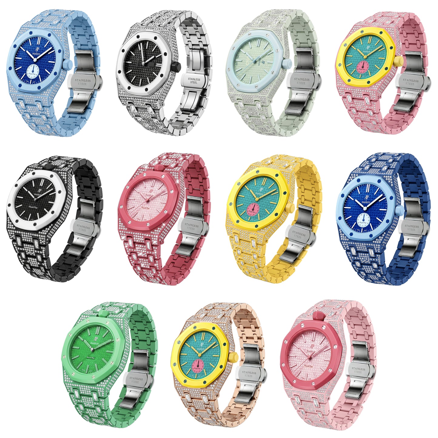 Royal Oak Pop Exclusive Bioceramic Case & Bioceramic Strap Diamond