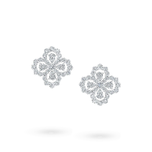 [LORA]LOOP EARRINGS FULL MOTIF DIAMOND 16MM