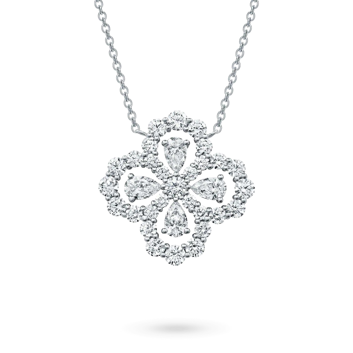 [LORA]LOOP NECKLACE FULL MOTIF DIAMOND 16MM MULTIPLE COLORS