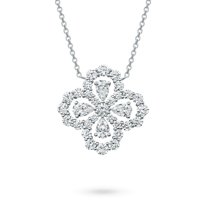 [LORA]LOOP NECKLACE FULL MOTIF DIAMOND 16MM MULTIPLE COLORS